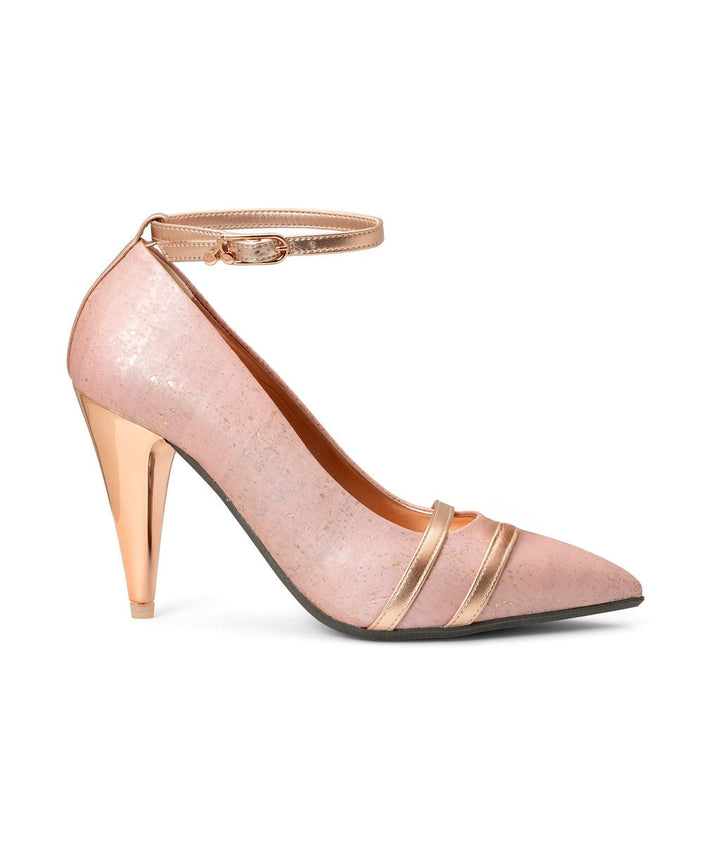 Parfait Pumps Strawberry Frose made from Cork on a Rose Gold Sugar Cone à la Topless