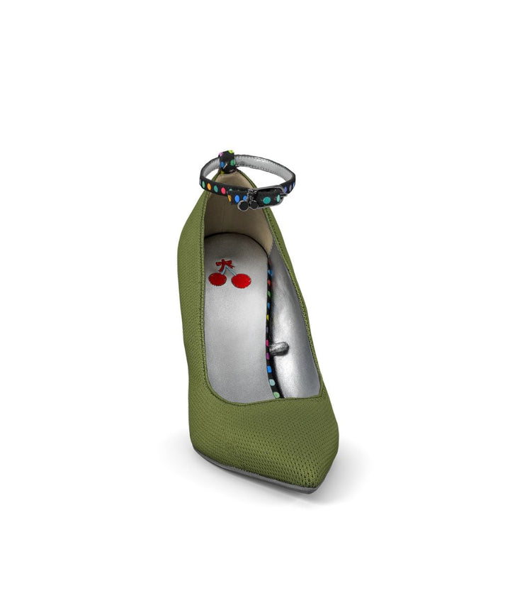 Pumpsicles Soft Serve Olive Green Recycled Leather ^ Stroon ~ Charcoal * à la Topless