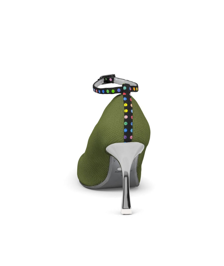 Pumpsicles Soft Serve Olive Green Recycled Leather ^ Stroon ~ Charcoal * à la Topless