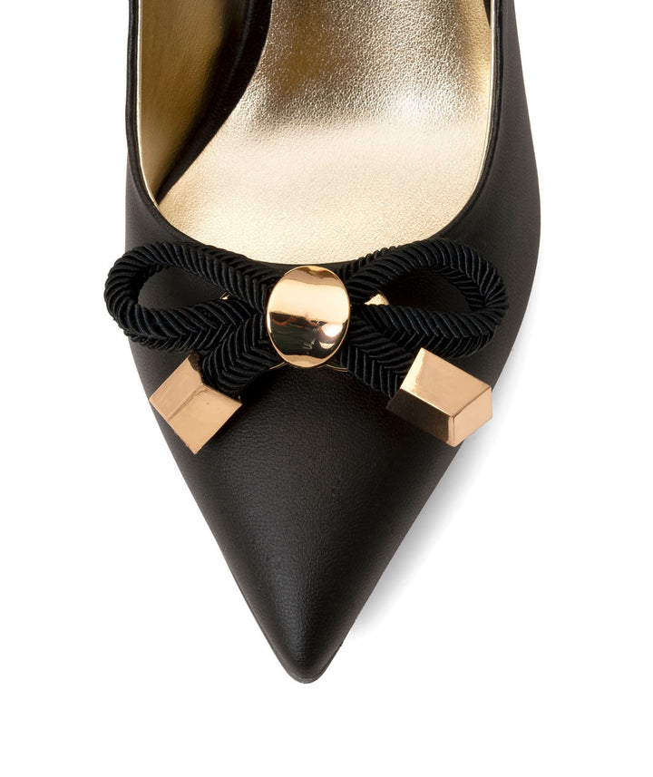 Delicious Pump made from Wine Grapes on a Gold Stiletto Stick à la Mode Rope Bow to Black Friday Holiday
