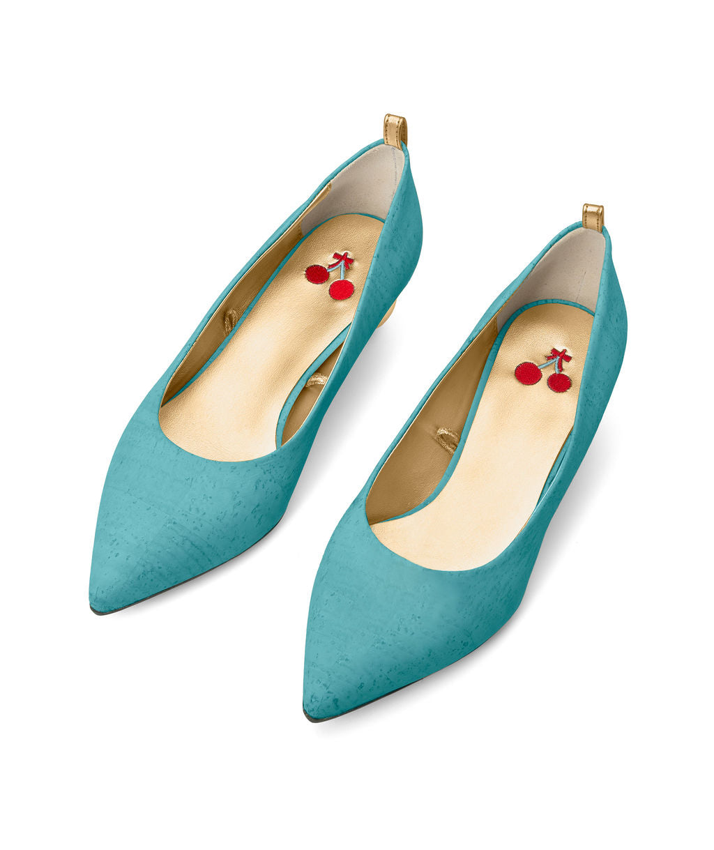 Cherriots Blue Moon Flats Cork ^ Cherry Cone ~ Gold * à la Topless