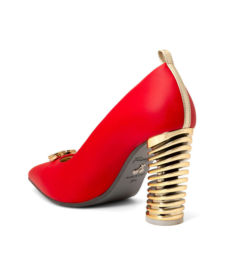 Mamu's Cherry Push Up Pump made from Wine Grapes on a Gold Swirl Cone à la Mode