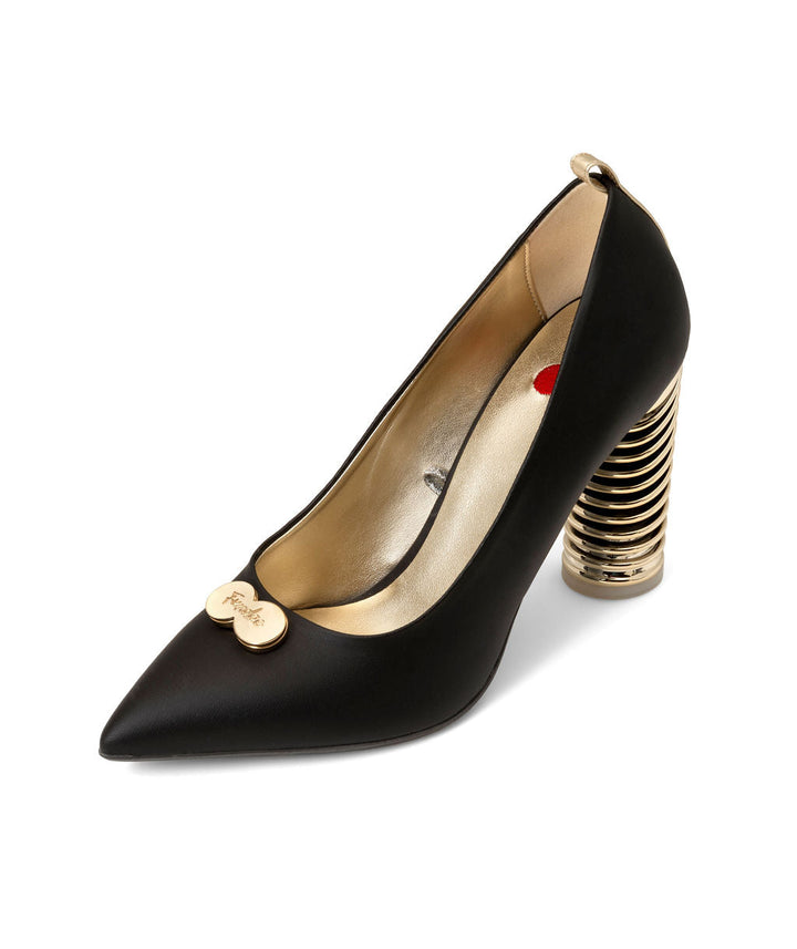 Push Up Pump Licorice made from Wine Grapes on a Gold Swirl Cone à la Magnetic