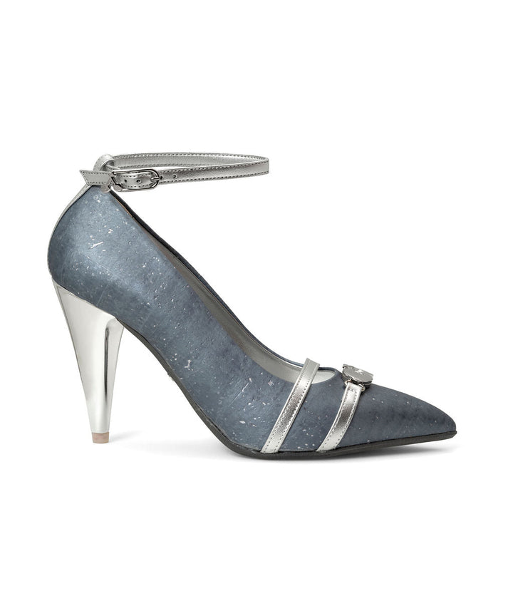 Parfait Pumps Sheet Cake in Cork ^ Sugar Cone ~ Silver * à la Mode Glitter Bow