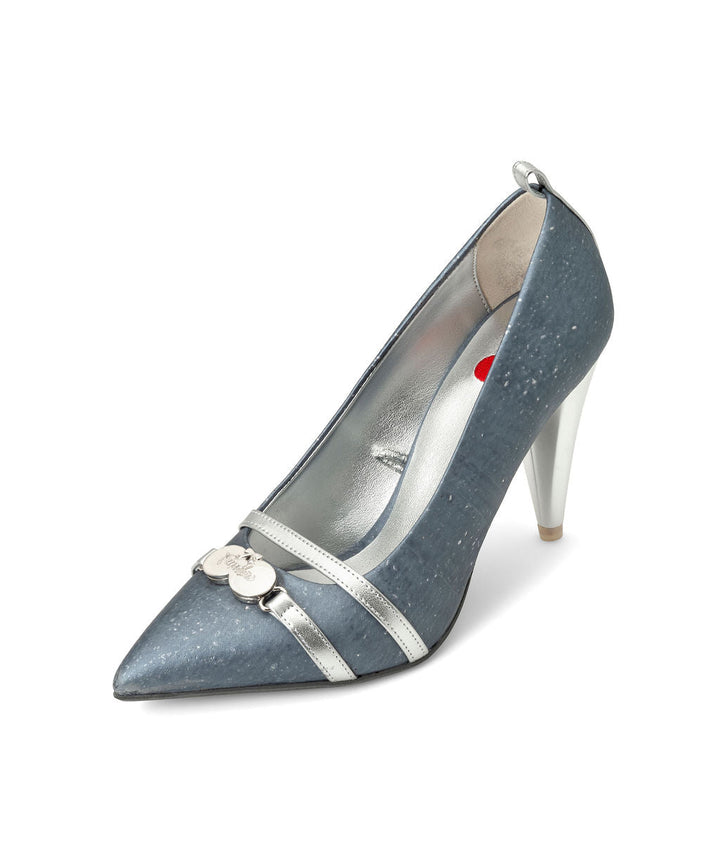 Parfait Pumps Sheet Cake in Cork ^ Sugar Cone ~ Silver * à la Mode Glitter Bow