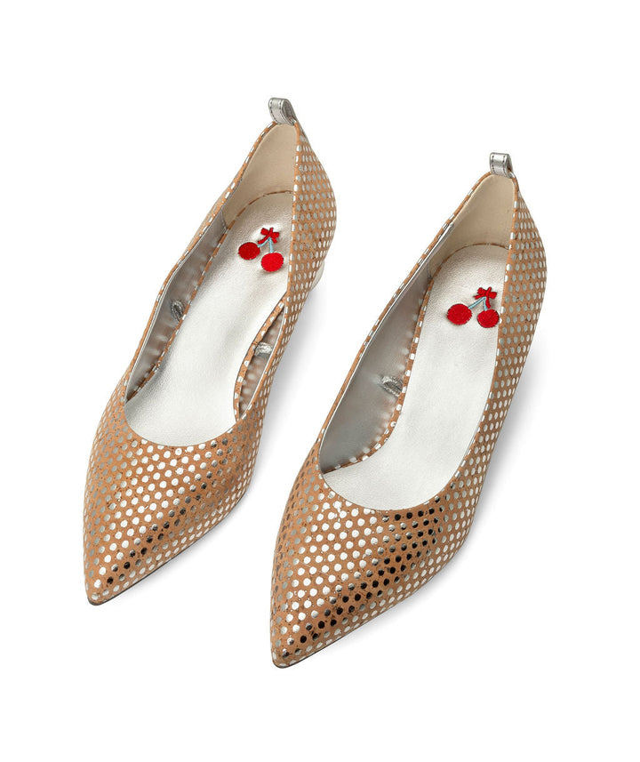 Cherriots Sugar Chips Flats in Cork ^ Cherry Cone  ~ Silver * à la Topless