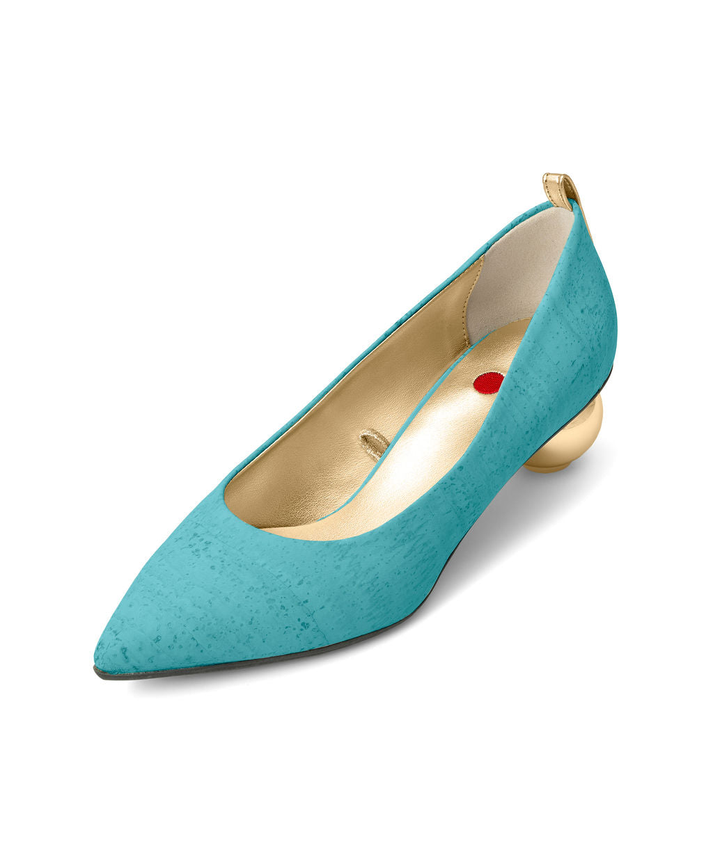 Cherriots Blue Moon Flats Cork ^ Cherry Cone ~ Gold * à la Topless