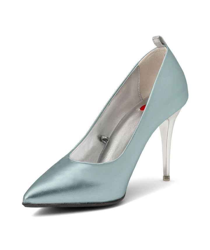Delicious Pump Daiquiri Ice in Recycled Leather ^ Stiletto Stick ~ Silver * à la Topless