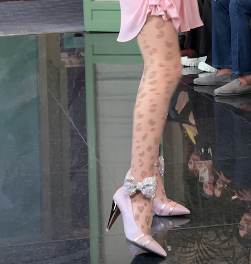Parfait Pumps Frose made from Cork on a Rose Gold Sugar Cone à la Mode Puff Pastry Bow