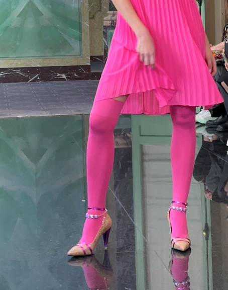 Parfait Pumps Rainbow Sherbet  Sugar Rim made from Cork on a Fuchsia Sugar Cone à la Mode