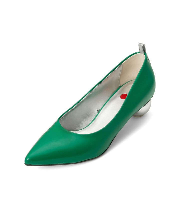 Cherriots Shamrock Mint Flats Recycled Leather ^ Cherry Cone  ~ Silver * à la Topless