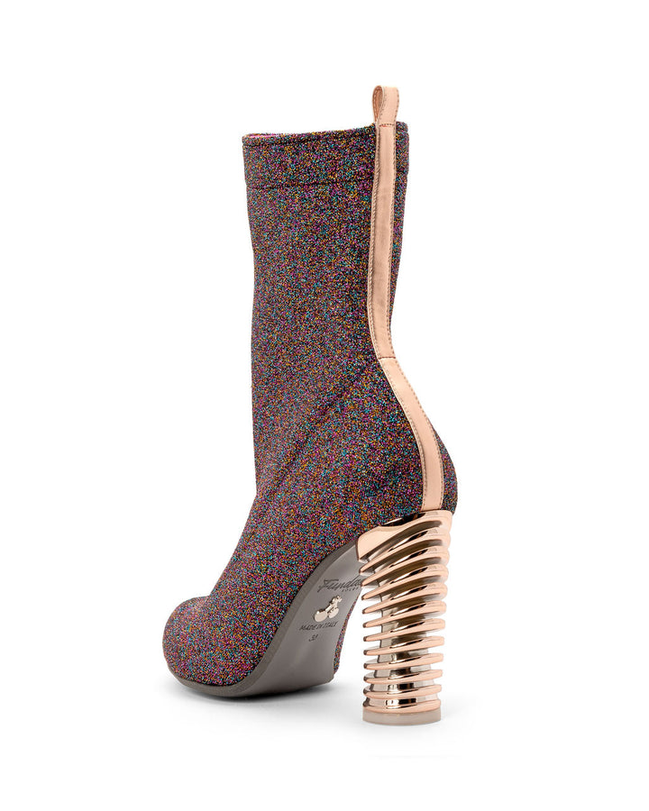 Rainbow SherBoots | Recycled Lurex on a Rose Gold Swirl Cone à la Topless