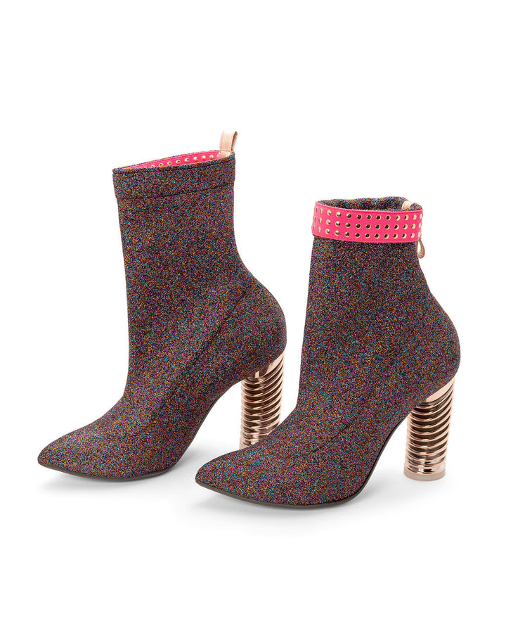 Rainbow SherBoots | Recycled Lurex on a Rose Gold Swirl Cone à la Topless