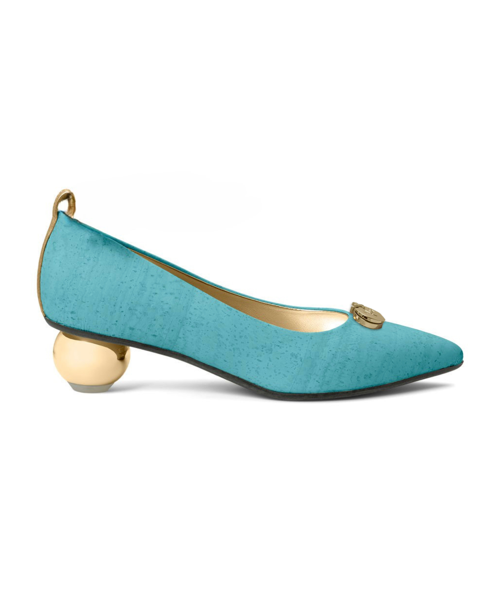 Blue Moon — Turquoise
 Flats on a Cherry Cone heel
