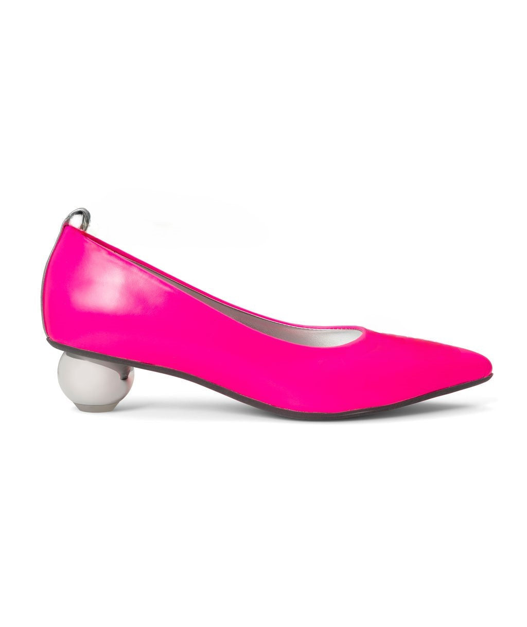 Bubblegum — Bright Pink
 Flats on a Cherry Cone heel