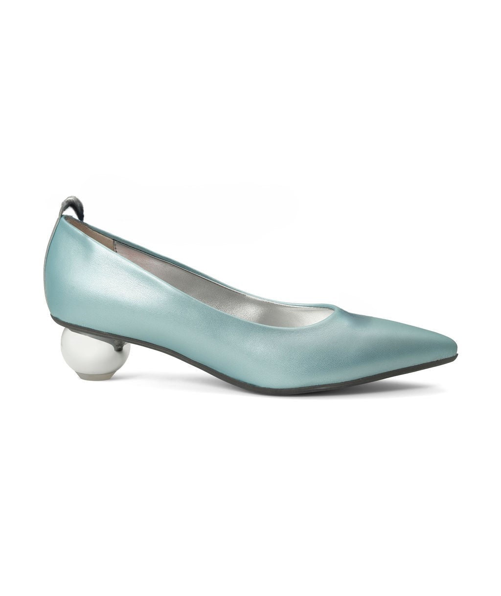 Daiquiri Ice — Light Aqua
 Flats on a Cherry Cone heel