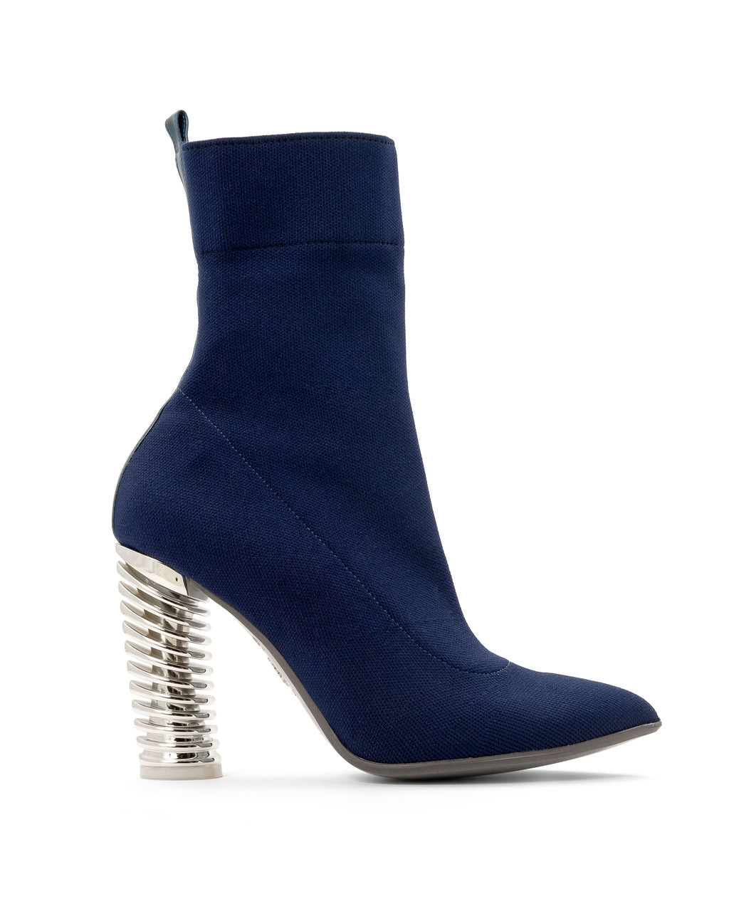 Blueberry — Navy
 on a Swirl Cone heel
