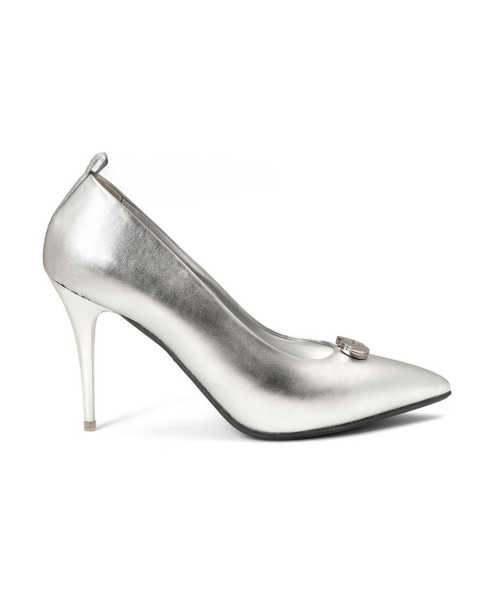 Sugar — Silver
 Pumps on a Stiletto Stick heel