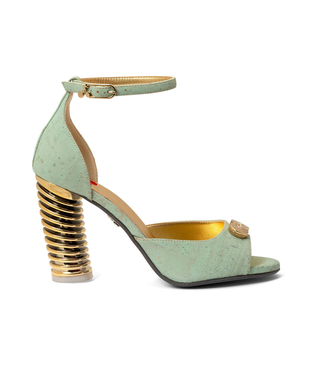 Mint — Light Green
 Sandals on a Swirl Cone heel