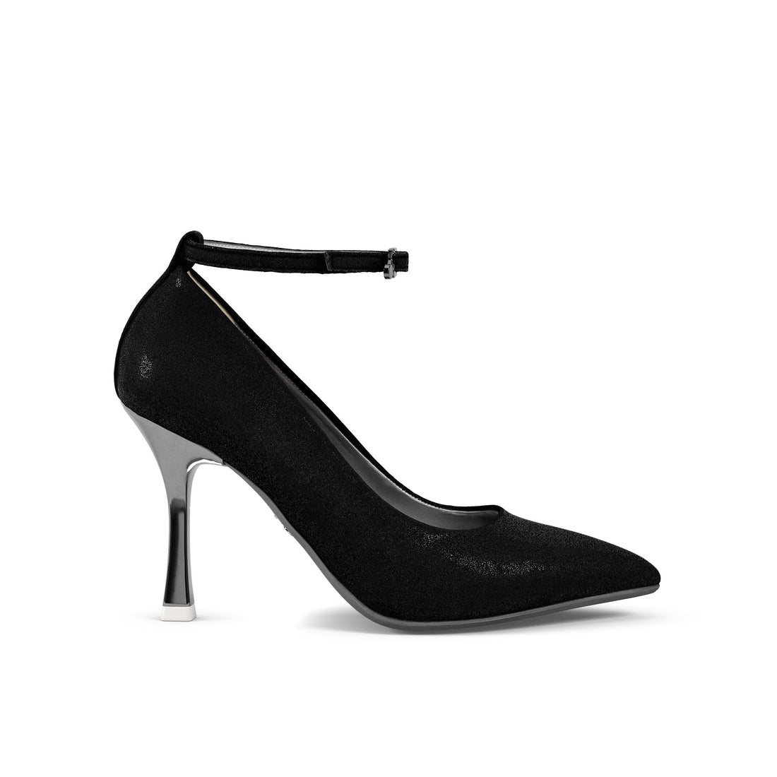 Licorice Sugar — Black w/ Glitter
 Pumps on a Stroon heel