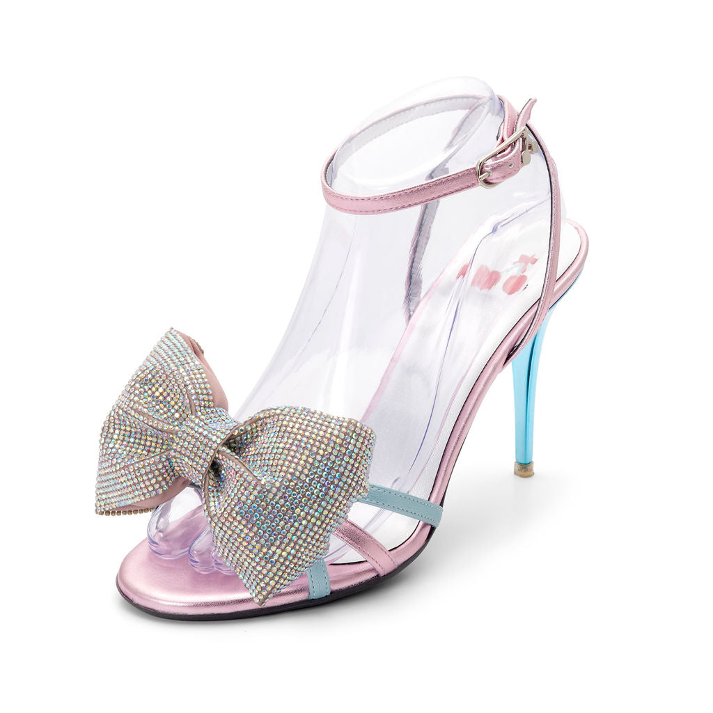 Cotton Candies — Light Blue & Pink
 Sandals on a Stiletto Stick heel