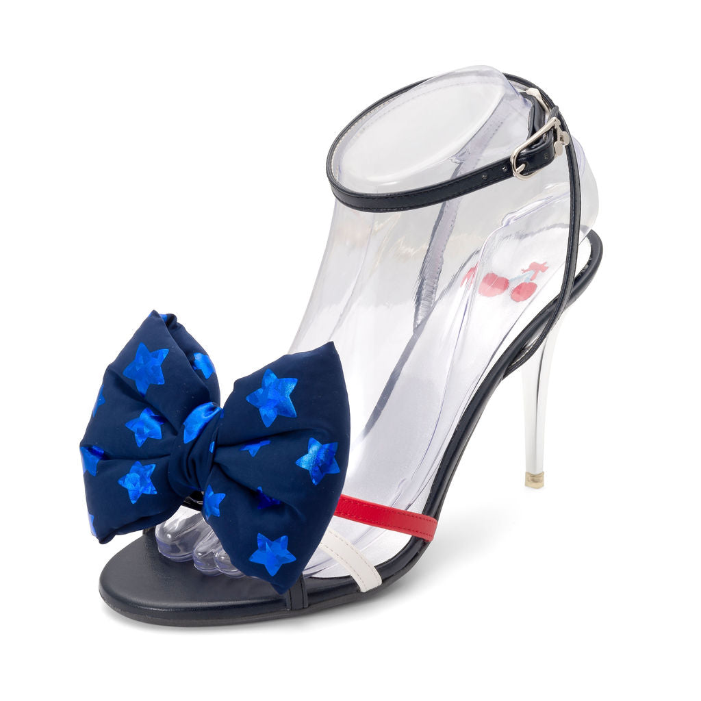 Rocket Pop — Red, White & Blue
 Sandals on a Stiletto Stick heel