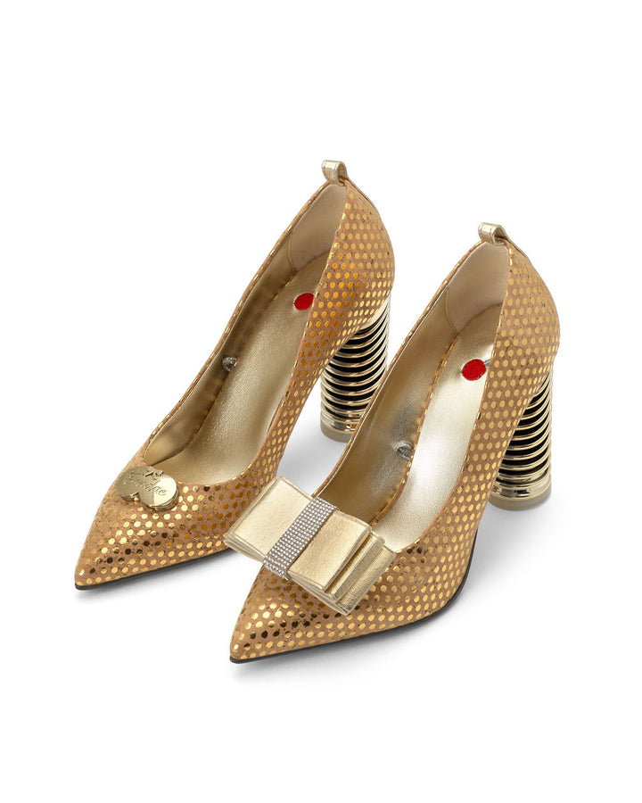 Push Up Pump | Cork ^ Swirl Cone ~ Golden * Magnetic