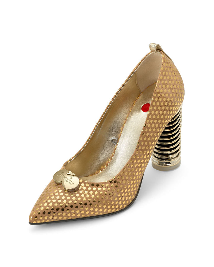 Push Up Pump | Cork ^ Swirl Cone ~ Golden * Magnetic