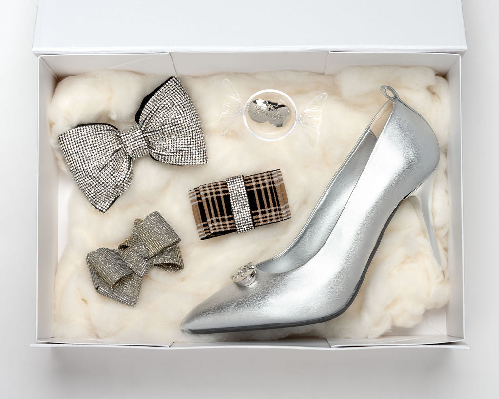 Sugar — Silver
 Pumps on a Stiletto Stick heel