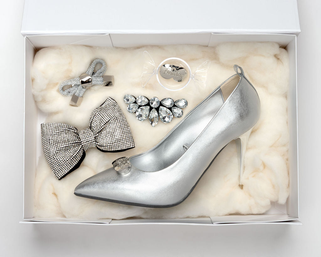 Sugar — Silver
 Pumps on a Stiletto Stick heel