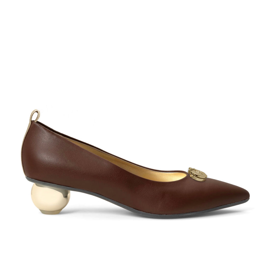 Chocolate — Brown
 Flats on a Cherry Cone heel