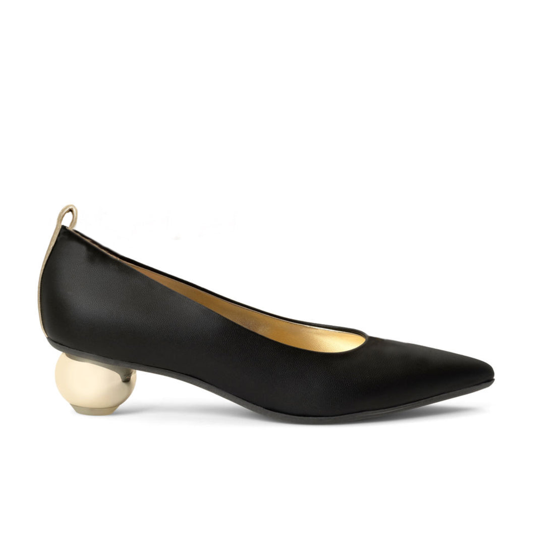 Licorice — Black
 Flats on a Cherry Cone heel