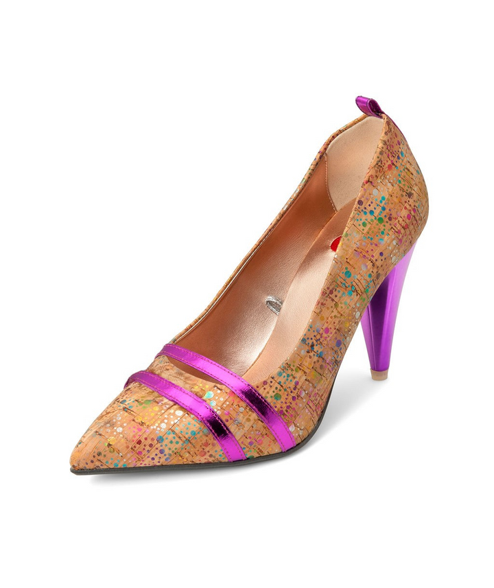 Parfait Pumps made from Cork on a Fuchsia Sugar Cone à la Topless