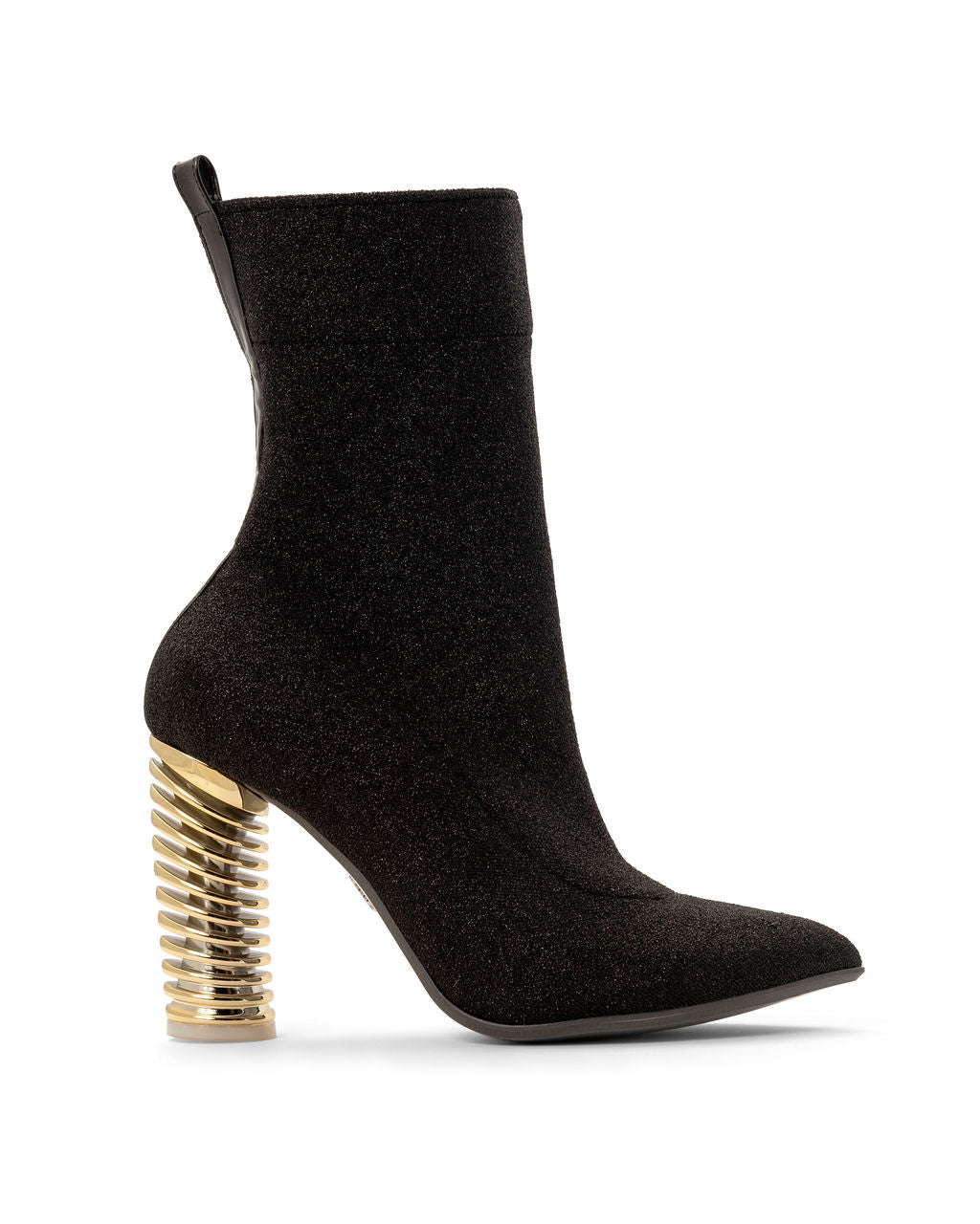 Licorice — Black
 on a Swirl Cone heel