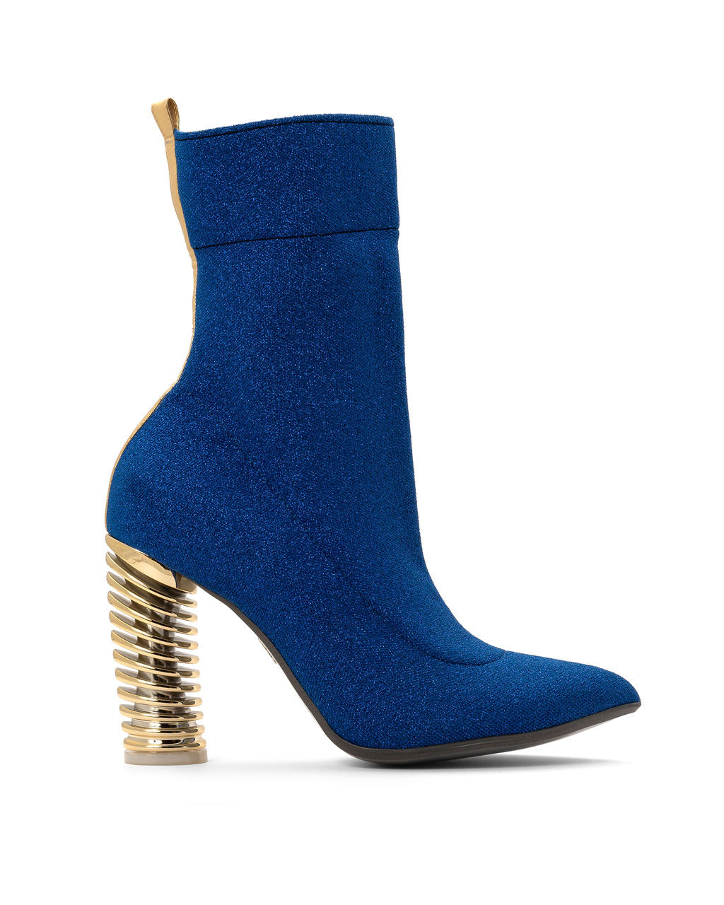 Blue Raspberry — Bright Blue
 on a Swirl Cone heel