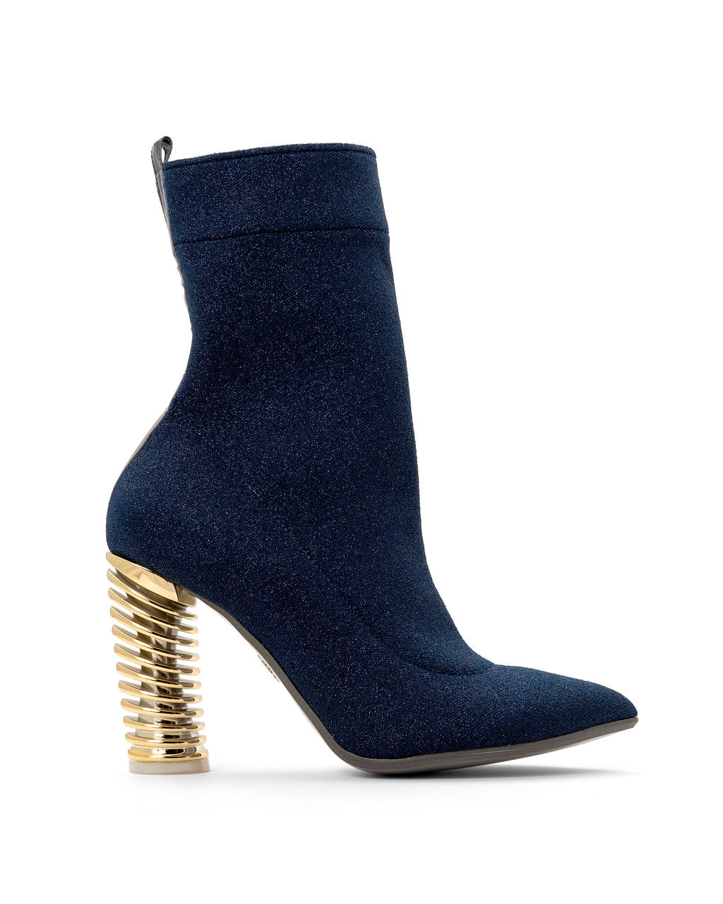 Blueberry — Navy
 on a Swirl Cone heel