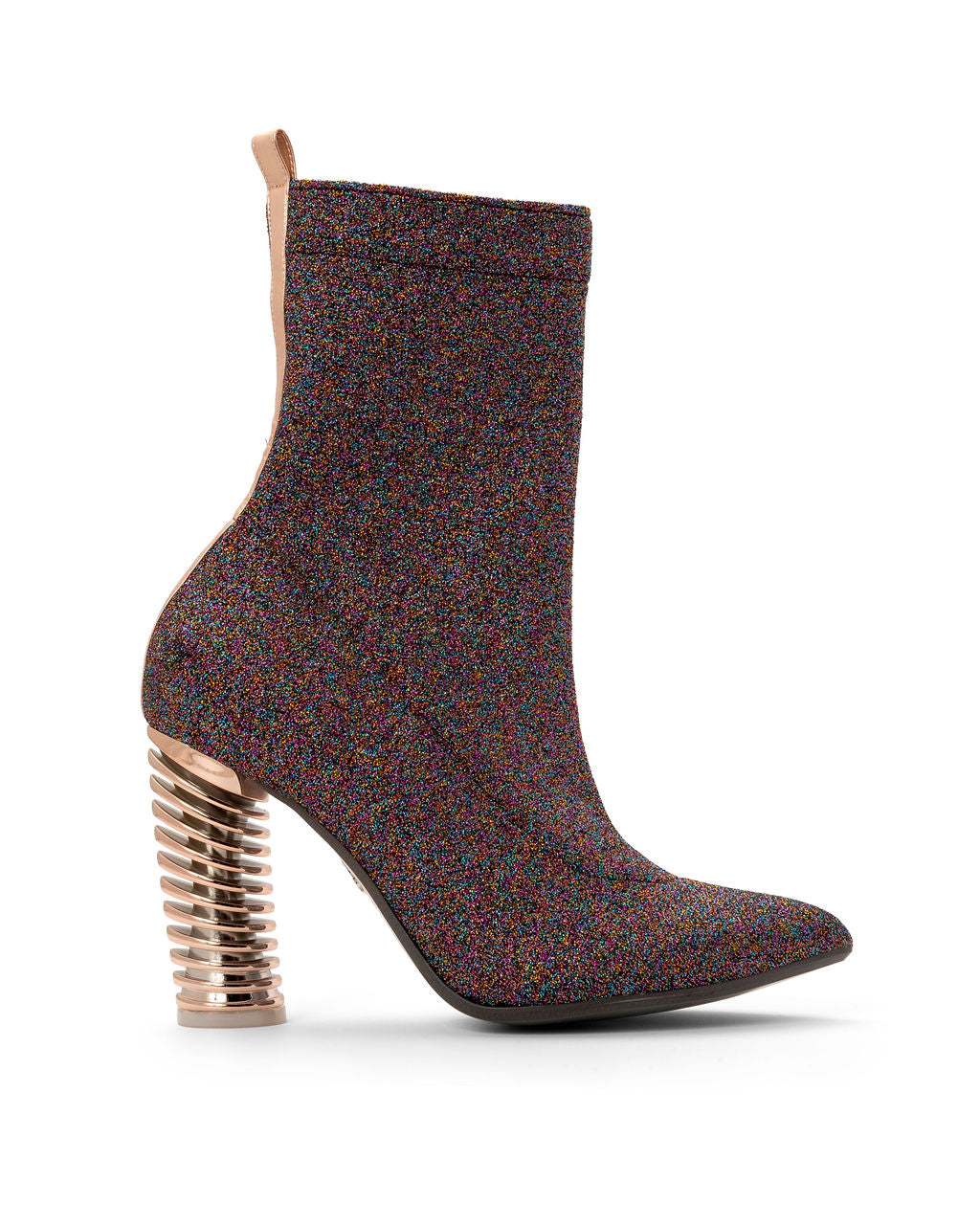 Rainbow Sherbet — Black & Multicolor
 on a Swirl Cone heel