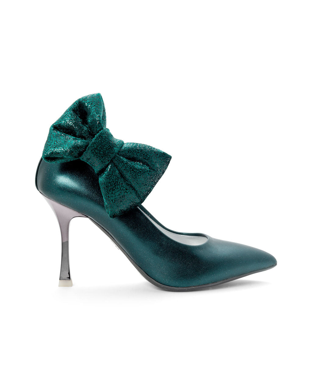 Dark Chocolate Mint — Dark Green
 Pumps on a Stroon heel