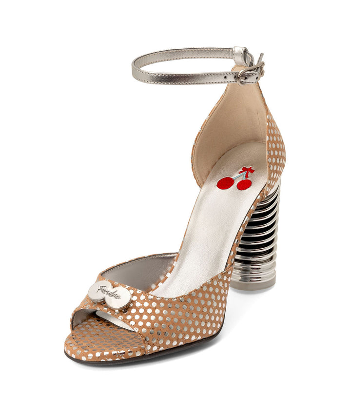 Cyclones Sandals Cork Silver Swirl Cone à la Magnetic