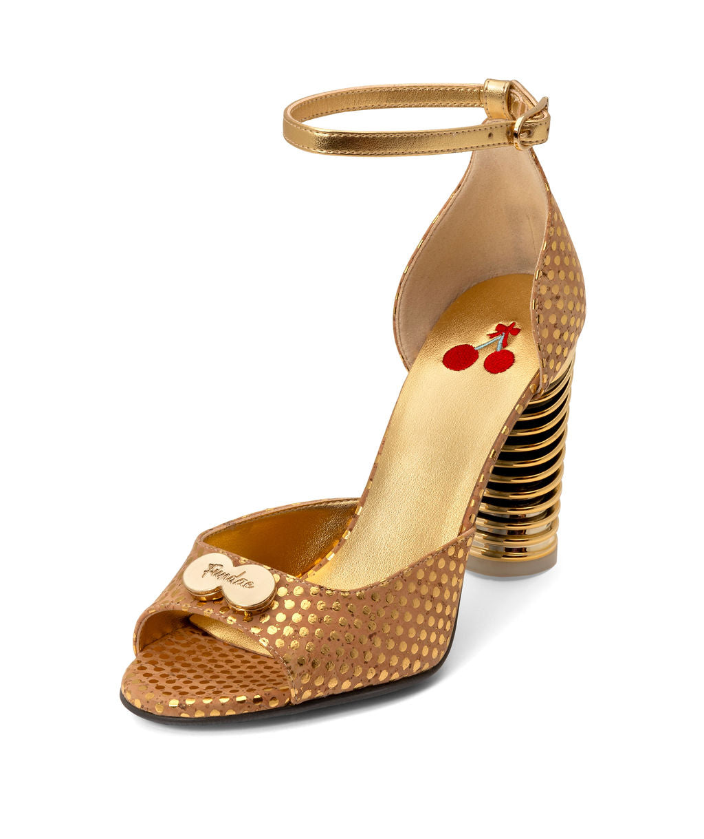 Popsandals | Cork ^ Swirl Cone ~ Gold * à la Topless