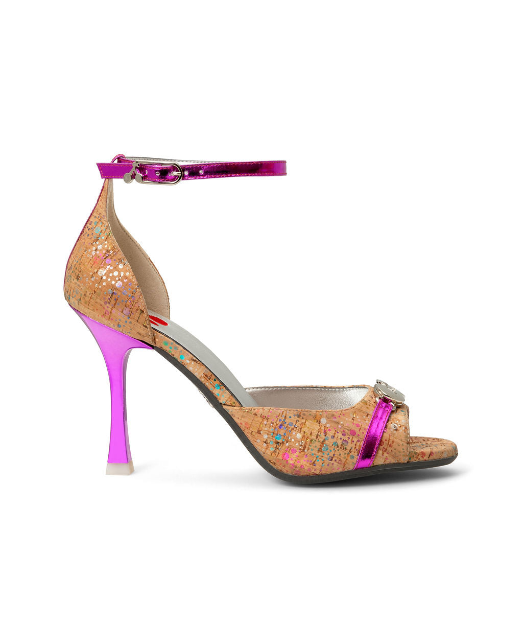 Rainbow Sherbet — Natural & Multicolor
 Sandals on a Stroon heel