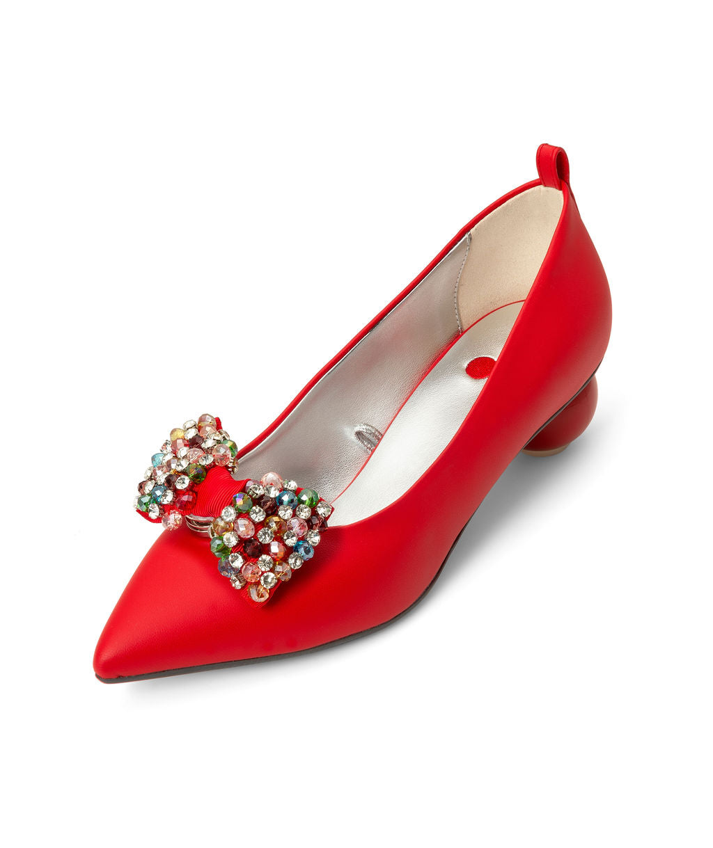 Cherry — Red
 Flats on a Cherry Cone heel