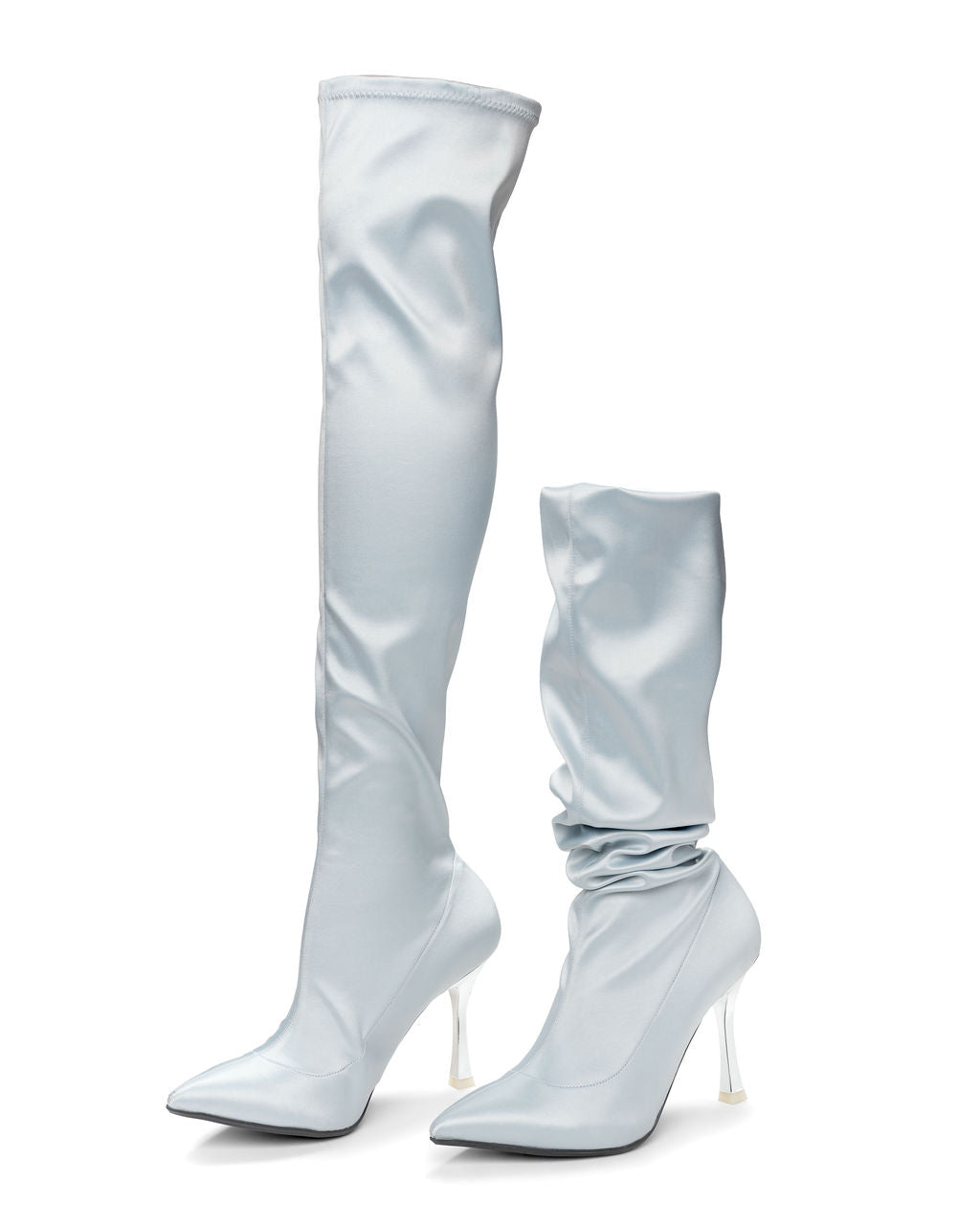 Above the Knee Boots Sugar made from Recycled Water Bottles on a Stroon