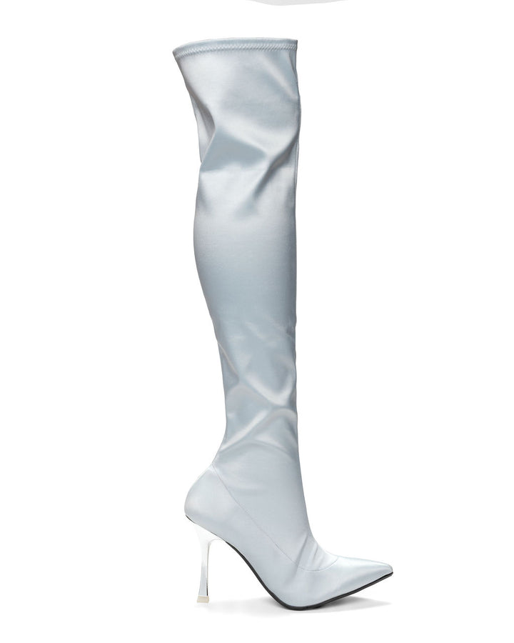 Above the Knee Boots Sugar made from Recycled Water Bottles on a Stroon