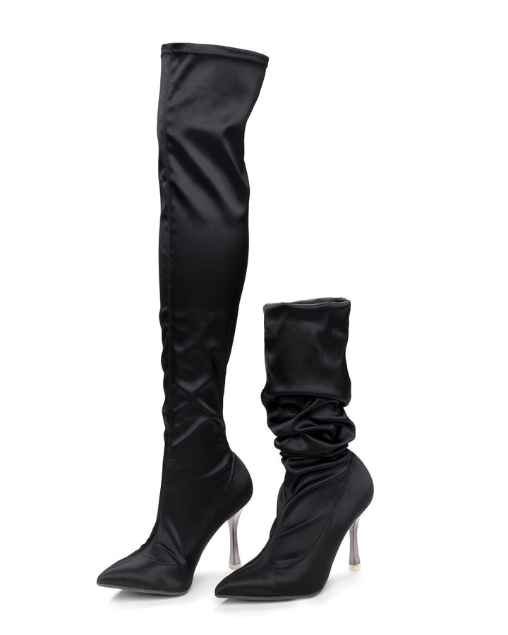 Above the Knee Boots Sugar made from Recycled Water Bottles on a Stroon