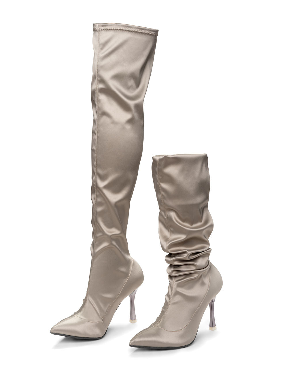 Above the Knee Boots Sugar made from Recycled Water Bottles on a Stroon